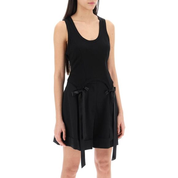 Simone Rocha Easy Cropped Top With Bow Tails - Picture 2 of 4